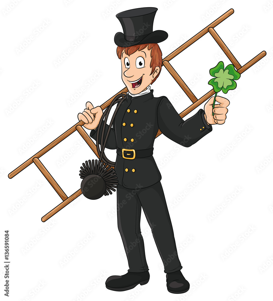 Frohlicher Schornsteinfeger Vektor Illustration Stock Gamesageddon