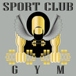 © baronred - Muscular man working out in gym doing exercises with barbell, strong male naked torso abs