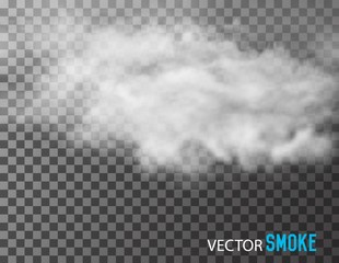 Aufkleber - Smoke vector on transparent background.