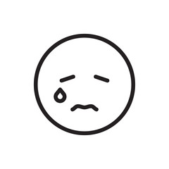 Sticker - crying emoticon icon illustration