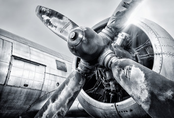 Wall Mural - engine of an aircraft