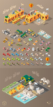 Build Your Own City . Set Of Isolated Minimal City Vector Elements