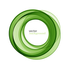 Abstract Transparent Green Swirl Circle