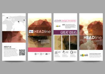 Wall Mural - flyers set, modern banners. business templates. cover design template, easy editable abstract vector