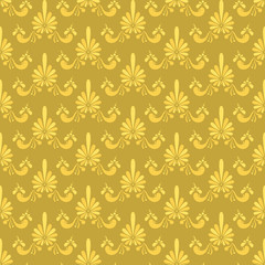 Poster - Vector damask vintage seamless pattern background.