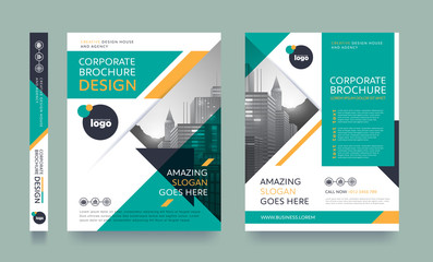 Wall Mural - poster flyer pamphlet brochure cover design layout space for photo background, vector template in a4
