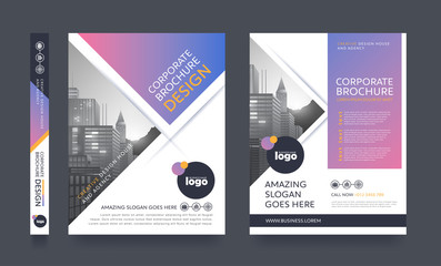 Wall Mural - poster flyer pamphlet brochure cover design layout space for photo background, vector template in a4