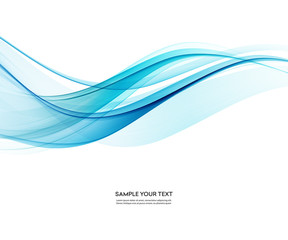 Abstract vector background, blue wavy