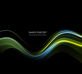 Abstract color wave design element