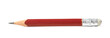 Well worn red pencil isolated