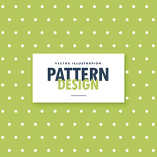 Green Background With White Polka Dots Pattern