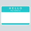 Green Name Tag My Name Is