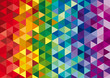 Vector geometric background, mosaic of triangles and cubes in ra