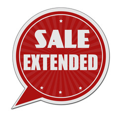 Poster - Sale extended red speech bubble label or sign