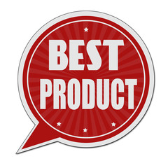 Wall Mural - Best product red speech bubble label or sign