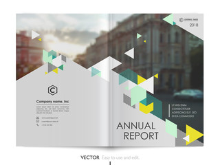 Canvas Print - Cover design annual report, flyer, brochure.