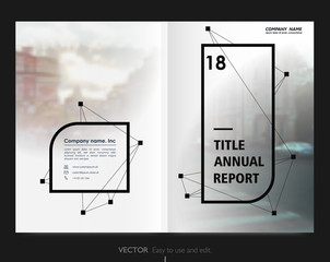 Canvas Print - Cover design annual report, flyer, brochure.
