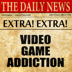 video game addiction, article text in newspaper