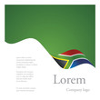 New brochure abstract design modular single pattern of wavy flag ribbon of South Africa