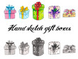 Collection of gift boxes