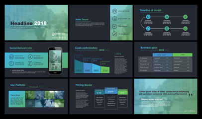 Elements for infographics and presentation templates.