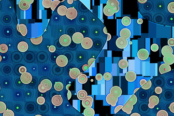 Wall Mural - Wide abstract background in Gustav Klimt style 