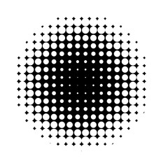 Sticker - Halftone circle for design project - vector illustration 