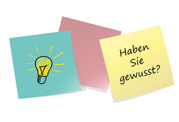 Sticker - bunte Haftnotizen - Haben Sie gewusst