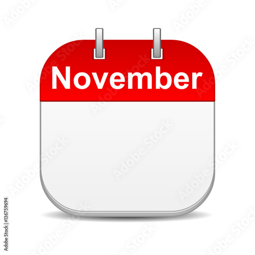 November calendar icon Stock Illustration Adobe Stock
