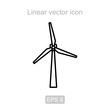 Windmill. Linear vector icon.