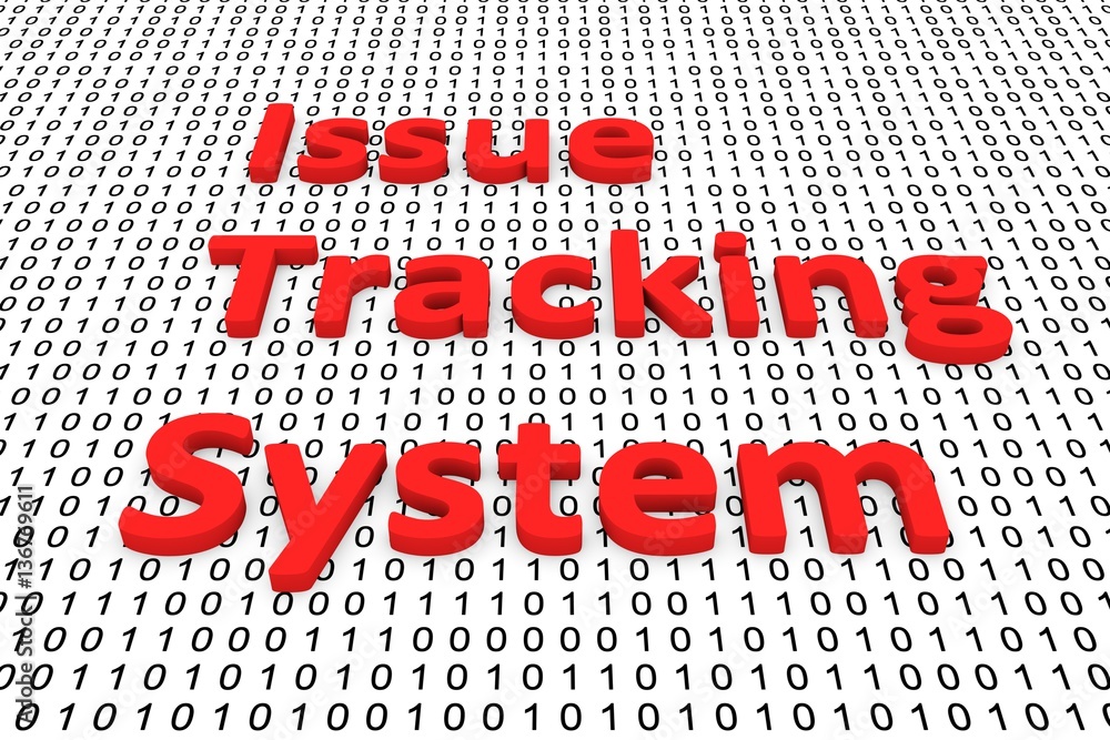 issue tracking system in the form of binary code, 3D illustration