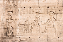 Wall Of The Temple Of Hathor At Dendera