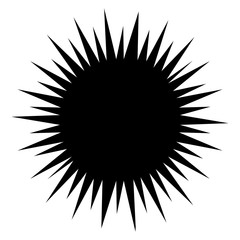 Poster - Asymmetric edgy circular shape(s) on white