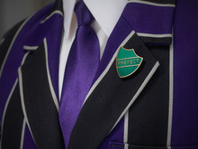 School Boys Blazer With Green Prefect School Badge