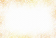 Gold glitter transparent background, golden dust with transparency vector illustration