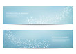 © ABCDESIGN - Set of modern scientific banners. Molecule structure DNA and neurons. Abstract background. Medicine, science, technology, business, website templates. Scalable vector graphics.