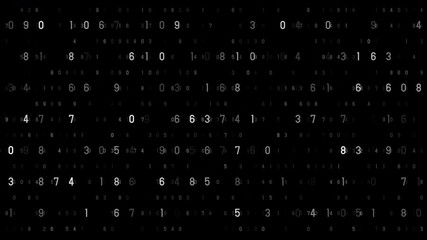 Digital world data space number text.