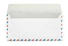 Blank Airmail Envelope Isolated, Rear View