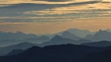 Fototapeta Natura - Sunrise view from mount Rigi, Switzerland