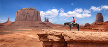 Monument Valley With Horseback Rider / Utah - USA