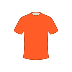 T-shirt simple flat icon on background