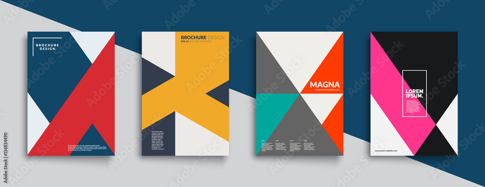 Cool trendy covers design. Colorful modernism. Minimal geometric shapes composition. Futuristic patterns. Eps10 layered vector. - obrazy, fototapety, plakaty 