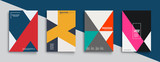 Cool trendy covers design. Colorful modernism. Minimal geometric shapes composition. Futuristic patterns. Eps10 layered vector.
