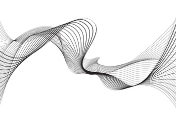 Wall Mural - abstract smooth gray wave curve motion lines graphic