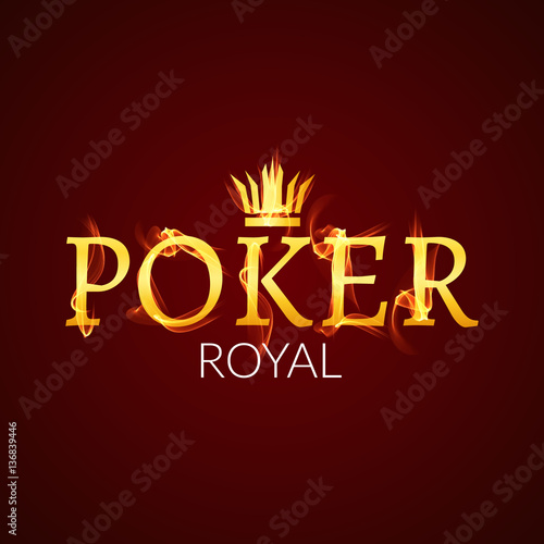 Poker Casino Poster Logo Template Design Royal Golden Poker