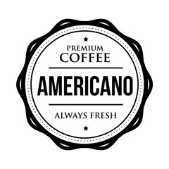 Sticker - Coffee Americano vintage stamp