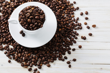 coffee beans on a white background