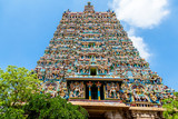 Fototapeta Na sufit - Hindu temple, Meenakshi, Madurai, Tamil Nadu, India