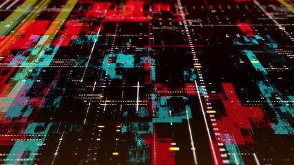 Computer animated background with crosses