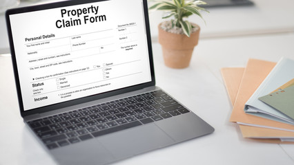 Wall Mural - property claim form payslip purchase order concept